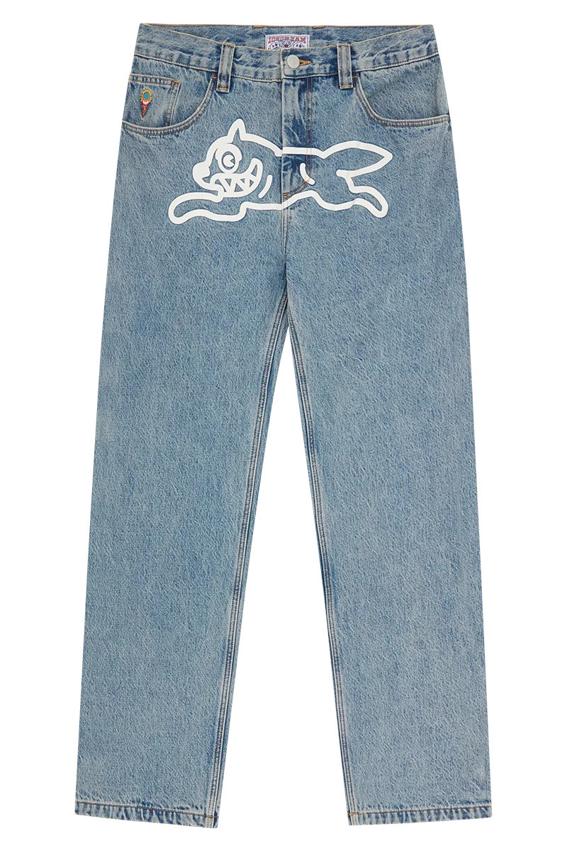 CHECK LINED DENIM PANT