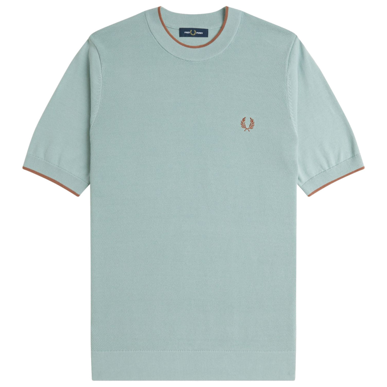 TEXTURE FRONT KNITTED T-SHIRT